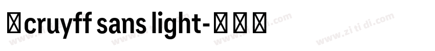 用cruyff sans light字体转换